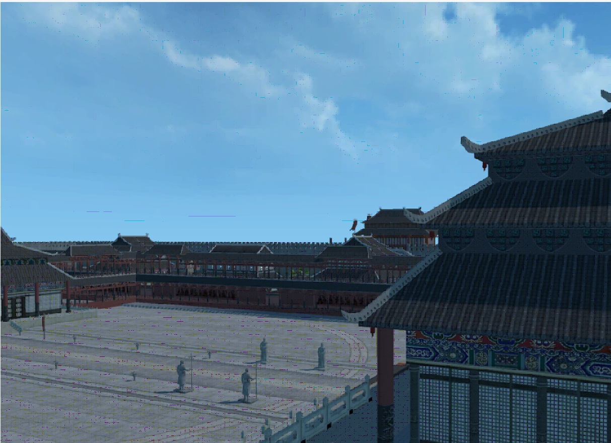 学生3D建模的秦皇宫